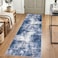 IOHOUZE Abstract Runner Rug 2x6 Ft Washable Runners for Hallways Non Slip Kitchen Runner Printed Faux Wool Entryway Runner Indoor Modern Abstract Floor Carpet for Hall Kitchen Bedroom NavyGrey