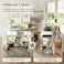 Lahome Mirae Dark Green Runner Rugs for Hallway 2x10 Washable Stain Resistant Kitchen Runner Rug 10ft Rubber Backed Non Slip Carpet for Entryway Back Sliding Door