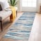 Lansny Abstract Runner Rug 2x6 Blue Washable Hallway Runner Rug NonSlip Soft Printed Kitchen Runner Thin Faux Wool Runners for Hallways Modern Floor Carpet for Entryway Bedroom Hall Indoor