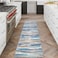 Lansny Abstract Runner Rug 2x6 Blue Washable Hallway Runner Rug NonSlip Soft Printed Kitchen Runner Thin Faux Wool Runners for Hallways Modern Floor Carpet for Entryway Bedroom Hall Indoor