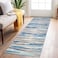 Lansny Abstract Runner Rug 2x6 Blue Washable Hallway Runner Rug NonSlip Soft Printed Kitchen Runner Thin Faux Wool Runners for Hallways Modern Floor Carpet for Entryway Bedroom Hall Indoor