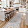 TOPRUUG Washable Hallway Runner Rug 3x20 Non Slip Runner Rugs with Rubber Backing Soft Kitchen Rug Farmhouse Distressed Carpet Runner for Living Room Bedroom Bathroom Blue 3X20
