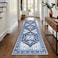 Yamaziot Washable Runner Rug 2x8 NonSlip Boho Vintage Hallway Rug Runner with Rubber Backing Stain Resistant Low Pile Faux Wool Distressed Carpet Runner for Bedroom Kitchen Laundry Entrance
