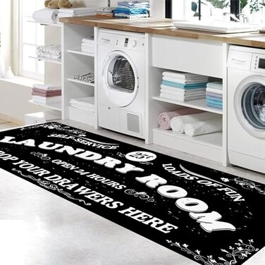 Zoke Laundry Room Rug Runner Stylish NonSlip Laundry Room Mat 20x47 Versatile Waterproof Runner for Laundry Kitchen and Bathroom Mudroom Decor and Farmhouse Charm