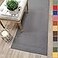 Kapaqua Custom Size Grey Solid Plain Rubber Backed NonSlip Hallway Stair Runner Rug Carpet 22 inch Wide Choose Your Length 22in X 3ft