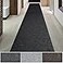 iCustomRug Entryway Mat 3 x 12ft Black IndoorOutdoor Waterproof TPR Backing LowProfile AllWeather Utility Carpet