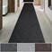 iCustomRug Entryway Mat 3 x 12ft Black IndoorOutdoor Waterproof TPR Backing LowProfile AllWeather Utility Carpet