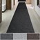 iCustomRug Entryway Mat 3 x 12ft Black IndoorOutdoor Waterproof TPR Backing LowProfile AllWeather Utility Carpet