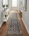 Rugs.com Rugscom Oregon Collection Rug 12 Ft Runner Gray LowPile Rug Perfect for Hallways Entryways