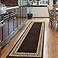 Antep Rugs Alfombras Modern Bordered 2x7 NonSkid NonSlip Low Profile Pile Rubber Backing Indoor Area Runner Rugs Brown Beige 2 x 7