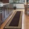Antep Rugs Alfombras Modern Bordered 2x7 NonSkid NonSlip Low Profile Pile Rubber Backing Indoor Area Runner Rugs Brown Beige 2 x 7