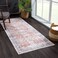 Bloom Rugs Caria Washable NonSlip 10 ft Runner BrickDark Blue Traditional Runner for Entryway Hallway Bathroom and Kitchen Exact Size 26 x 10