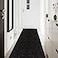 PENFHF Runner Rug 2 x 6 OutdoorIndoor Rug with Natural Rubber Backing Non Slip for Hallway Kitchen Patio Laundry RV Entryway Garage Bathroom Area Rug Carpet Black Custom Size
