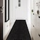 PENFHF Runner Rug 2 x 6 OutdoorIndoor Rug with Natural Rubber Backing Non Slip for Hallway Kitchen Patio Laundry RV Entryway Garage Bathroom Area Rug Carpet Black Custom Size