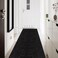 PENFHF Runner Rug 2 x 6 OutdoorIndoor Rug with Natural Rubber Backing Non Slip for Hallway Kitchen Patio Laundry RV Entryway Garage Bathroom Area Rug Carpet Black Custom Size