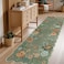 Lahome Floral Washable Runner Rug 26x8 Soft Hallway Runner Rug Non Slip Boho UltraThin Kitchen Runners for Hallways with Rubber Backing Carpet for Laundry Bedroom Flore Green