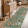 Lahome Floral Washable Runner Rug 26x8 Soft Hallway Runner Rug Non Slip Boho UltraThin Kitchen Runners for Hallways with Rubber Backing Carpet for Laundry Bedroom Flore Green