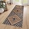 LIVEBOX Easy Jute Runner Rug for Entryway 2x6 Runner Rug Kitchen Rugs Non Slip Washable Black Checkered Indoor Runner Rugs for Laundry Room Bedroom Carpet Runners for Hallway 6ft