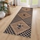 LIVEBOX Easy Jute Runner Rug for Entryway 2x6 Runner Rug Kitchen Rugs Non Slip Washable Black Checkered Indoor Runner Rugs for Laundry Room Bedroom Carpet Runners for Hallway 6ft