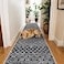 BYYVOO Rug Runners 2x6 Washable Hallway Runner Rug Moroccan Non Slip Kitchen Runner Low Pile Soft Indoor Floor Mat Front Door for Bedroom Entryway Laundry 2x6 Black