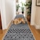 BYYVOO Rug Runners 2x6 Washable Hallway Runner Rug Moroccan Non Slip Kitchen Runner Low Pile Soft Indoor Floor Mat Front Door for Bedroom Entryway Laundry 2x6 Black