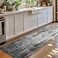 Ompaa 2x6 Black Rug Runners for Hallways Kitchen Runner Rug Non Slip Washable Black Long Runner Rugs with Rubber Backing Soft Abstract Carpet Runner for Bedroom Kitchen Bathroom Entryway