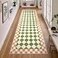 Morebes Checkered Kitchen Runners Rug 2x7 Washable UltraThin Hallway Runner Rug Checkerboard Soft Low Pile Indoor Floor Carpet for Entryway Nursery Bathroom Bedroom Green