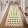 Morebes Checkered Kitchen Runners Rug 2x7 Washable UltraThin Hallway Runner Rug Checkerboard Soft Low Pile Indoor Floor Carpet for Entryway Nursery Bathroom Bedroom Green