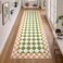 Morebes Checkered Kitchen Runners Rug 2x7 Washable UltraThin Hallway Runner Rug Checkerboard Soft Low Pile Indoor Floor Carpet for Entryway Nursery Bathroom Bedroom Green
