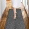 Weidear Custom Size Backed NonSlip Area Rugs Runner Easy Clean Waterproof Runner Rugs for Hallway Entryway Kitchen Laundry 2FT x 6FT Gray Stripe