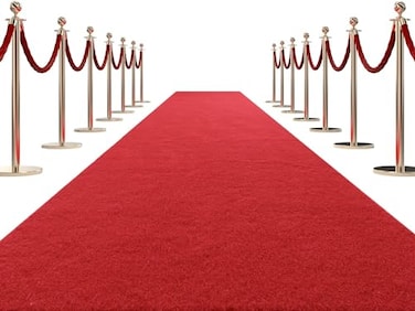 HOMBYS 450 GSM Extra Thick 26x30 ft Red Carpet Runner for Partys Events HeavyDuty Felt Aisle Runway Rug for Steps Prom Proposal Wedding Ceremony Decorations Hollywood Oscars for VIP Awards