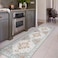 Moynesa UltraThin Washable Runner 26 x 8 Hallway Rug Kitchen Bathroom Carpet Vintage Printed Low Pile Entryway Runner for Apartment Camper RV BeigeGold