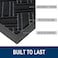 OLANLY Indoor Outdoor Mat Sturdy Natural Rubber Floor Mat Non Slip Low Profile Waterproof Doormat and Stain Front Door Mats Easy Clean Patio Entrance Mat 30x17 Black