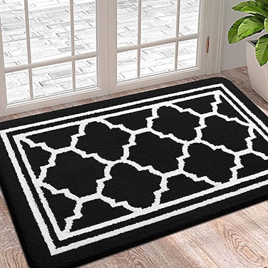 Buganda Indoor Door Mat DirtResistant and Absorbent Doormat AntiSlip Low Profile Floor Mats for Inside Entryway Front and Back Door Entrance 36x24 Inches Black