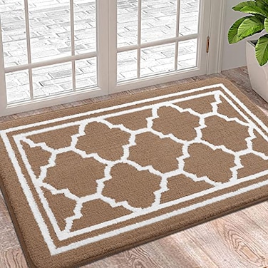 Buganda Indoor Door Mat DirtResistant and Absorbent Doormat AntiSlip Low Profile Floor Mats for Inside Entryway Front and Back Door Entrance 36x24 Inches Brown