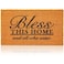 Juvale Bless This Home and All Who Enter Door Mat Welcome Coco Coir Door Mat for Front Entrance 17x30in