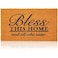 Juvale Bless This Home and All Who Enter Door Mat Welcome Coco Coir Door Mat for Front Entrance 17x30in
