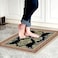 Cosilyt Smart Water Barrier Tech 01 Premium Ultra Thin Door Mat Stays Waterproof Until Pressed Proven MultiYear Durability Low Profile Washable Non Slip Kitchen Mat 2435 Boho Red