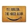 GXFC ZHAO Funny Welcome Doormats for Entryway Front Porch RugsYes Amazon This House Again Doormat for Front Door Indoor Personalized House Warming Gift Mats with AntiSlip Rubber Back Novelty Mat237X15