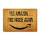 GXFC ZHAO Funny Welcome Doormats for Entryway Front Porch RugsYes Amazon This House Again Doormat for Front Door Indoor Personalized House Warming Gift Mats with AntiSlip Rubber Back Novelty Mat237X15