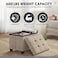 Ornavo Home Storage Ottoman Small Rectangle Ottoman with Legs Foot Rest Stool Seat Load up to 600 LB for Living Room Bedroom Home Office Dorm 12 x 16 x 12 Tan