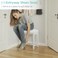 KAI-ROAD Small Plush Vanity Stool Cute Vanity Stools with Soft Faux Rabbit Fur Cushion White Makeup Vanity Chair for Small Spaces Living Room Bedroom Entryway Ottoman Foot Rest for Couch Sillas Modern