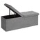 SONGMICS MAZIE Collection 43 Inches Storage Ottoman Foldable Storage Bench with Flipping Lid 660 lb Load Capacity for Entryway Living Room Bedroom Light Gray ULSF71G