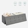 SONGMICS MAZIE Collection 43 Inches Storage Ottoman Foldable Storage Bench with Flipping Lid 660 lb Load Capacity for Entryway Living Room Bedroom Light Gray ULSF71G