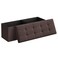 SONGMICS MAZIE Collection 43 Inches Folding Storage Ottoman Bench Ottoman Foot Rest End of Bed Bench Storage Chest Load 660 lb for Living Room Bedroom Entryway Brown ULSF77BR