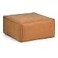 SIMPLIHOME Brody Large Square Coffee Table Pouf 30 inch Wide Upholstered Vegan Leather Ottoman in Distressed Brown Boho Footstool Coffee Table or Extra Seating for Living Room Assembled
