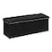 PINPLUS Black Storage Ottoman Bench for Bedroom Folding Velvet Chest with Benches Foot Rest Stool Large Long Shoes Chest for Bedroom Living Room 433x157x157