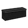 PINPLUS Black Storage Ottoman Bench for Bedroom Folding Velvet Chest with Benches Foot Rest Stool Large Long Shoes Chest for Bedroom Living Room 433x157x157