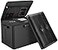 DocSafe Storage Ottoman with LockFireproof Folding Ottoman Foot Rest Stool Storage Chest with Storage Safe for Important DocumentsWaterproof 17 Inches Short Ottoman Foot Stool with HandlesBlack