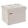 SONGMICS Storage Ottoman Foldable Small Ottoman Foot Rest 122 x 161 Inches Foot Stool OAD up to 286 lb for Living Room Bedroom Dorm Cream White ULSF200W01